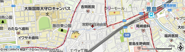 大阪府門真市朝日町周辺の地図