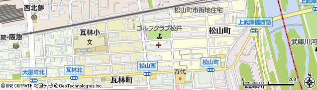 兵庫県西宮市松山町5周辺の地図