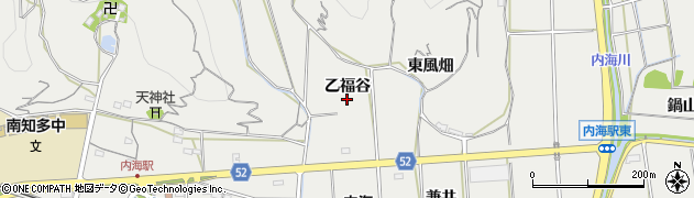 愛知県南知多町（知多郡）内海（乙福谷）周辺の地図