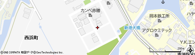 兵庫県赤穂市西浜町周辺の地図