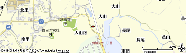 京都府木津川市加茂町里（大山路）周辺の地図