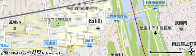 兵庫県西宮市松山町14周辺の地図