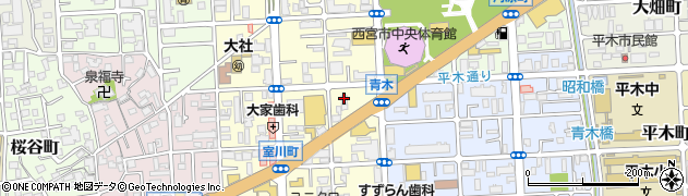 来来亭 西宮広田店周辺の地図