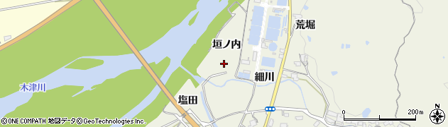京都府木津川市鹿背山（垣ノ内）周辺の地図