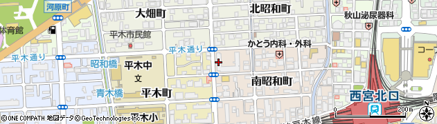 阪急西宮マンション周辺の地図