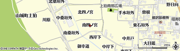 京都府木津川市山城町上狛南四ノ宮周辺の地図