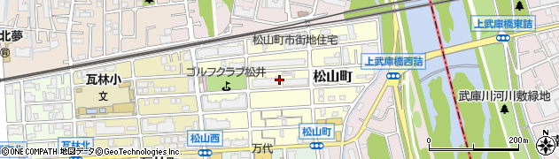 兵庫県西宮市松山町7周辺の地図