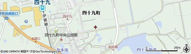 三重県伊賀市四十九町周辺の地図