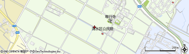 三重県津市安濃町清水周辺の地図