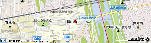 兵庫県西宮市松山町15周辺の地図