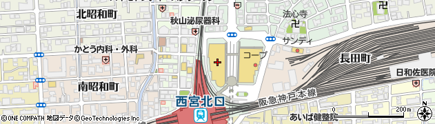 ドコモショップ　西宮北口店周辺の地図