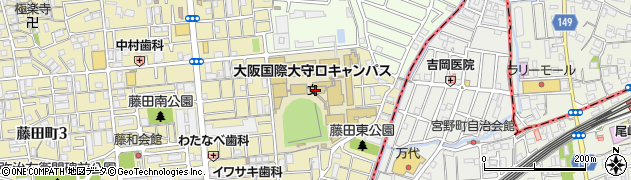 大阪国際大学守口キャンパス周辺の地図