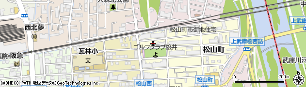 兵庫県西宮市松山町9周辺の地図