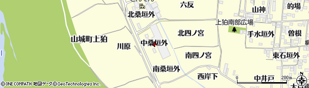 京都府木津川市山城町上狛中桑垣外周辺の地図