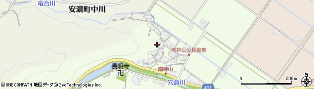 三重県津市安濃町南神山周辺の地図