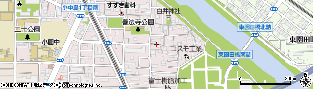 兵庫県尼崎市善法寺町周辺の地図