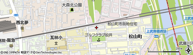 兵庫県西宮市松山町12周辺の地図