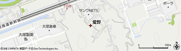 静岡県袋井市愛野周辺の地図