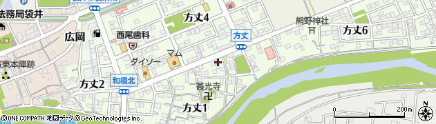 静岡県袋井市方丈周辺の地図