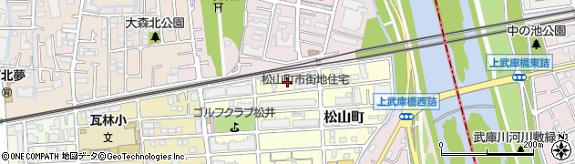 兵庫県西宮市松山町11周辺の地図