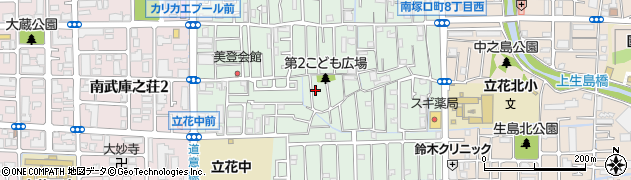 兵庫県尼崎市上ノ島町周辺の地図