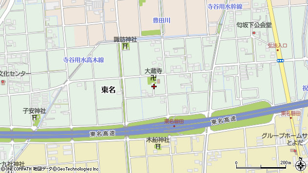 〒438-0806 静岡県磐田市東名の地図