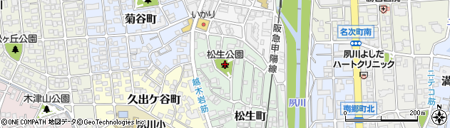 松生公園周辺の地図