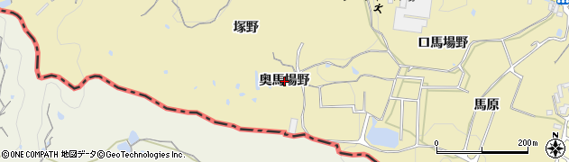 京都府精華町（相楽郡）東畑（奥馬場野）周辺の地図