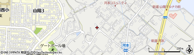 岡山県赤磐市河本周辺の地図