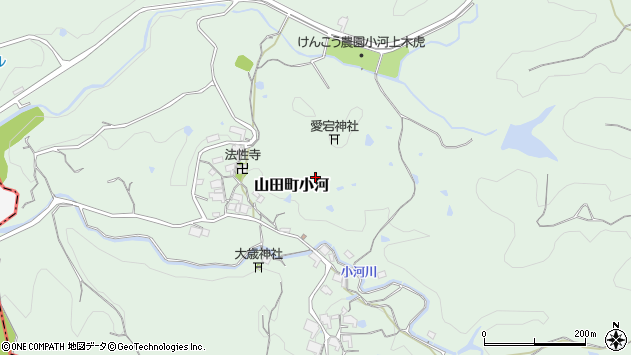 〒651-1105 兵庫県神戸市北区山田町小河の地図