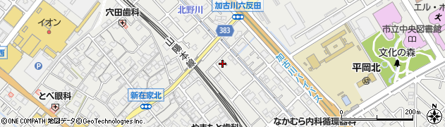 兵庫県加古川市平岡町新在家1121周辺の地図