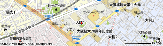大阪府大阪市東淀川区大隅周辺の地図