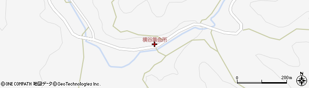 横谷集会所周辺の地図