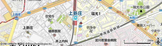 松屋 上新庄店周辺の地図