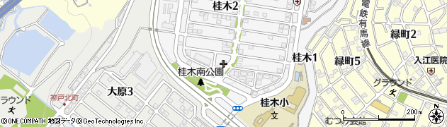 兵庫県神戸市北区桂木2丁目27周辺の地図