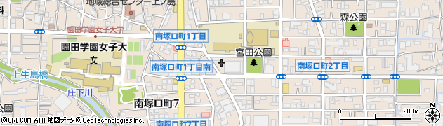 兵庫県尼崎市南塚口町周辺の地図