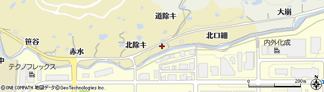 京都府精華町（相楽郡）東畑（東除キ）周辺の地図