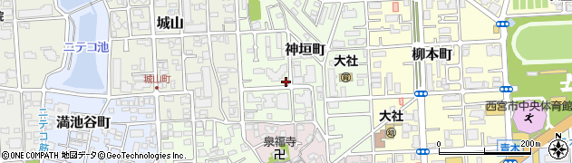 神垣南公園周辺の地図