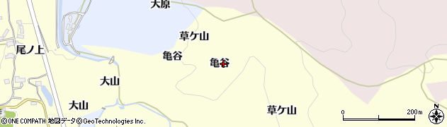 京都府木津川市加茂町里（亀谷）周辺の地図
