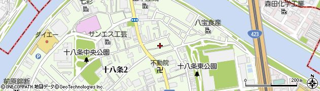 大阪府大阪市淀川区十八条1丁目10周辺の地図