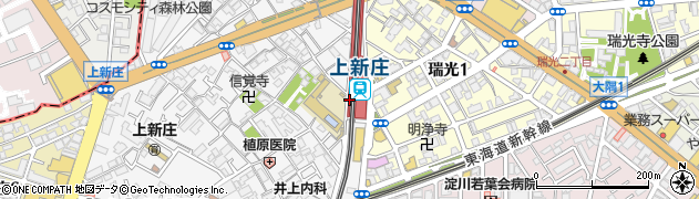 ローソンＨＢ阪急上新庄南店周辺の地図