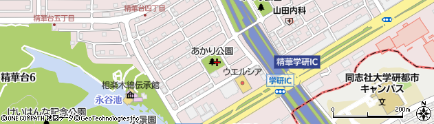 精華台三丁目あかり公園周辺の地図