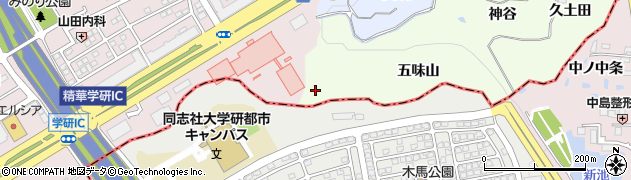 京都府精華町（相楽郡）菅井（五味山）周辺の地図