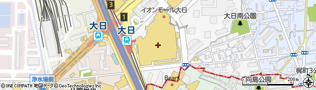 リアット・イオン大日店周辺の地図