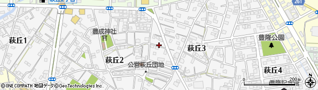 静岡県浜松市中央区萩丘周辺の地図