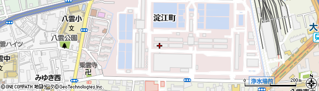 大阪府守口市淀江町周辺の地図