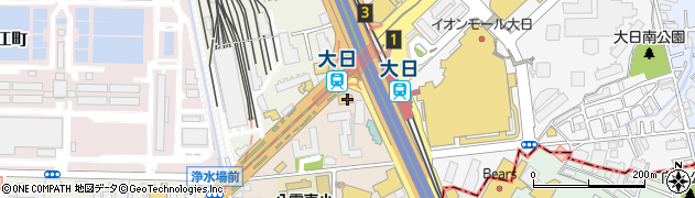 デイリーヤマザキ守口大日駅前店周辺の地図