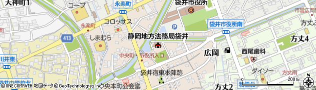 静岡地方法務局　袋井支局人権相談周辺の地図