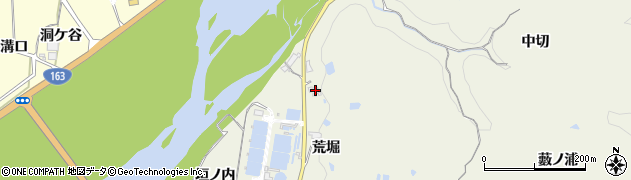 京都府木津川市鹿背山（荒堀）周辺の地図