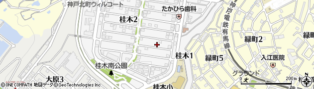 兵庫県神戸市北区桂木2丁目8-5周辺の地図
